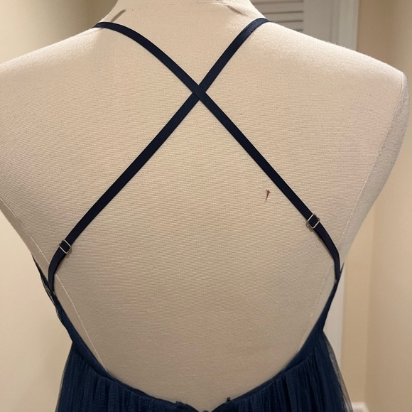 NWT Joanna August Formal Tulle Dress in Navy Size 8 - Picture 5 of 6